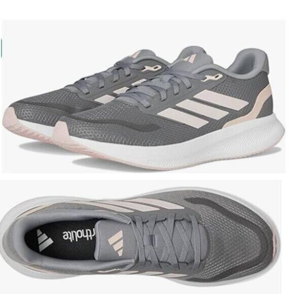 Adidas Women's Falcon 5 Lightweight Running‎ Shoe 3 Stripes Sports Grey Size 8 - Picture 1 of 9